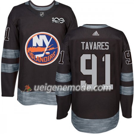 Herren Eishockey New York Islanders Trikot John Tavares 91 1917-2017 100th Anniversary Adidas Schwarz Authentic